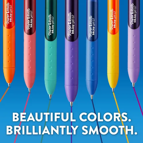 Vista 4 de Paper Mate InkJoy - Bolígrafos de gel, punta media, colores surtidos, 10