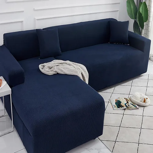 Vista 7 de Funda para sofá modular, funda elástica para sofá, protector universal de muebles, en forma de L, antideslizante, de elastano, para mascotas, gatos