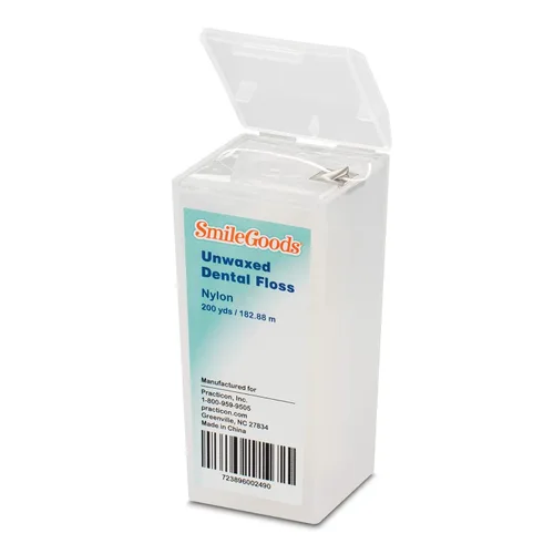 Vista 3 de Practicon SmileGoods - Hilo dental sin encerar de 200 yardas, nailon resistente a las roturas, sin recubrimiento, sin cera, hilo dental sin cera, 1