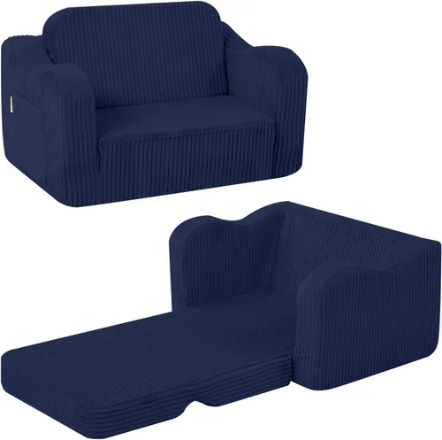Vista 20 de MeMoreCool Silla Infantil 2 en 1, Sofá Cama Plegable para Niños, Beige (Edades 1-3) – Silla de Terciopelo que se Extiende a Sofá-Cama Espuma