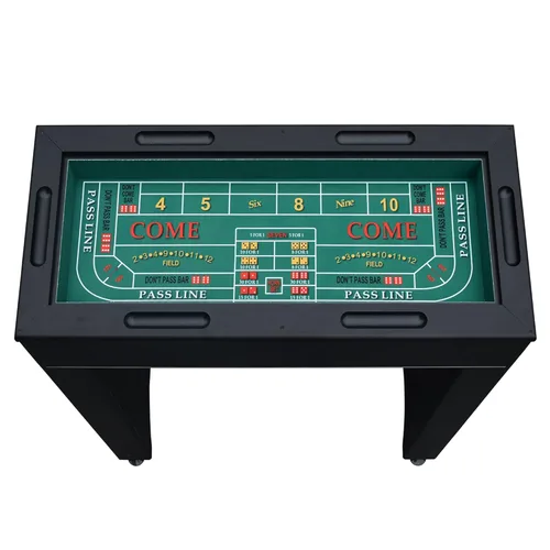 Vista 13 de Hathaway Classic Monte Carlo 4 en 1 mesa de juego de casino – Incluye mesa de dados, mesa de ruleta, mesa de blackjack que se puede utilizar como