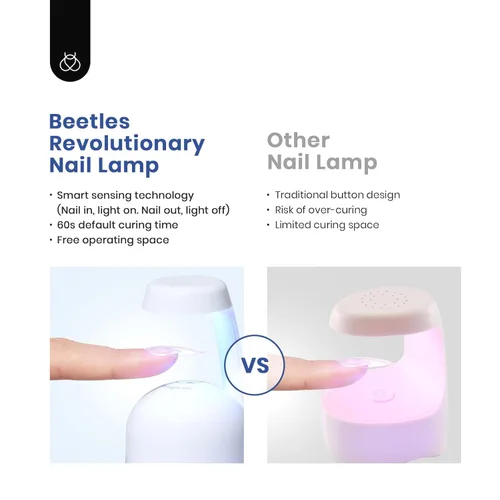 Vista 161 de Beetles - Gel de pegamento de uñas 9 en 1 para puntas de uñas y uñas acrílicas transparentes de larga duración, pegamento de extensión UV