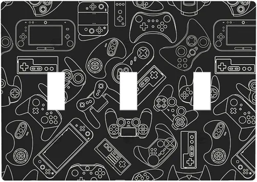 Vista 40 de Moslion Placa de pared basculante de mármol gris y marrón de 1 cuadrilla, arte de granito fluido, onda fluida, salida única, interruptor de luz