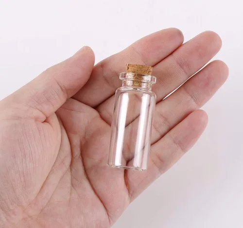 Vista 2 de MaxMau 24PCS 10ml Glass Bottles Mini Vials with Cork Stoppers for DIY Decoration and Wedding Party Favors