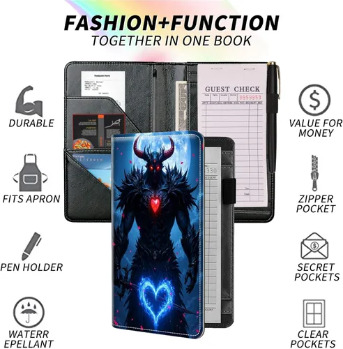 Vista 341 de Diseña Tus Propios Libros de Servicio con Nombre e Iniciales para Camareras, Dikoer Libro de Servicio de Camarero Personalizado con Nombre