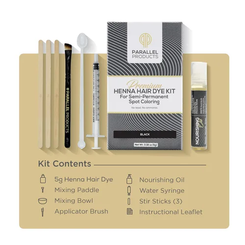 Vista 3 de Parallel Products Kit de coloración puntual con henna - Tinte para cabello con henna - 5 gramos - Tinte para coloración puntual profesional - Con