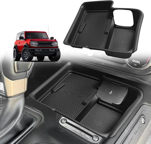 Vista 9 de Muslogy Compatible con Honda Pilot 2023-2025/2026 Passport Accesorios de Consola Central Cargador Inalámbrico Alfombrilla Protectora Insertos