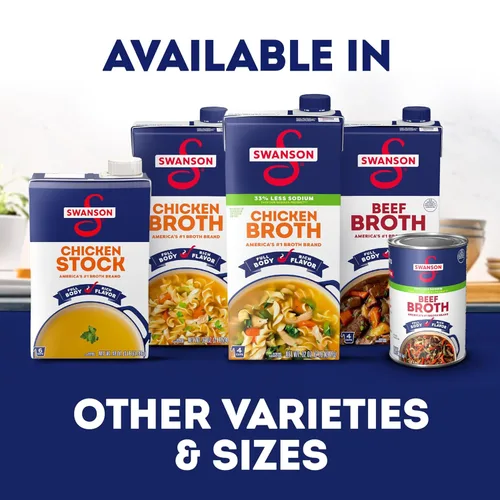 Vista 9 de SWANSON S Caldo de pollo 100% natural, cartón de 32 onzas