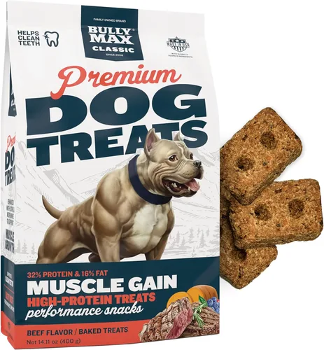 Vista 10 de Bully Max Golosinas prémium para perros con alto contenido de proteínas para cachorros y perros adultos, golosinas de entrenamiento para perros