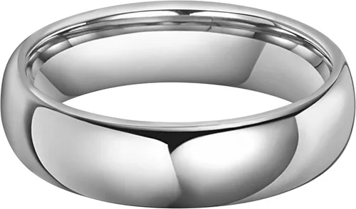 Vista 2 de CROWNAL - Anillo de boda de tungsteno de 2mm 4mm 6mm 8mm 10mm, para hombre y mujer, tamaño de cúpula pulida, ajuste cómodo, talla 3 a 17