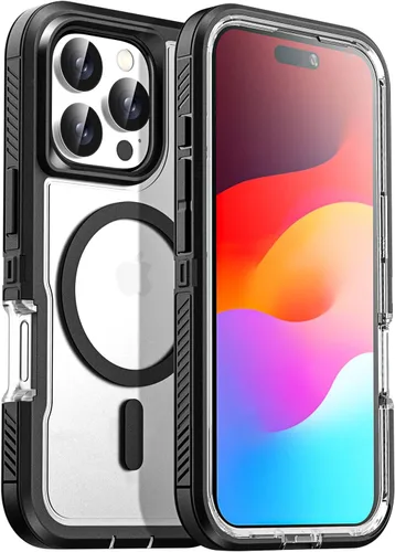 Vista 18 de AICase Funda para iPhone 13 Pro Max [compatible con Magsafe], protección magnética resistente contra caídas, cuerpo completo, a prueba de golpes, a