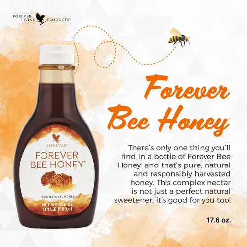 Vista 3 de Forever Living Miel de abeja - Miel de montaña cosechada responsablemente con sabor rico, suave y complejo, sin gluten, 17.6 onzas