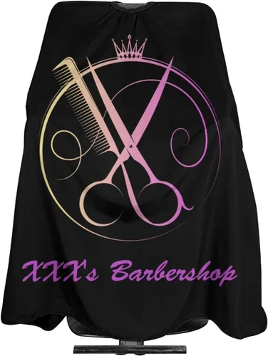 Vista 25 de Capa de peluquero personalizada, Capa de salón para corte de pelo personalizada para hombres