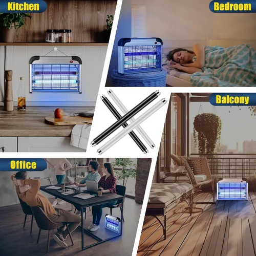 Vista 7 de Qualirey T8 - Bombillas de repuesto para exterminador de insectos de 10 W, para exterminador de insectos electrónico de 20 W, atrae eficazmente a