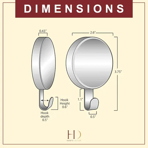 Vista 5 de Haute Decor Attract - Gancho magnético para coronas (negro mate, juego de 2 imanes) - para 2 puertas/superficies de metal o 1 puerta/ventana