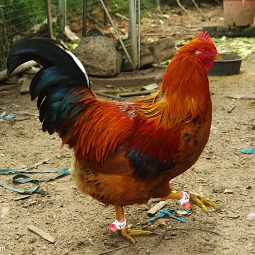 Vista 3 de Suministros para Gallos de Pelea Calzado para Pollos Accesorios de Gallos Suministros para Pollos Suministros para el Cuidado de Aves de Corral
