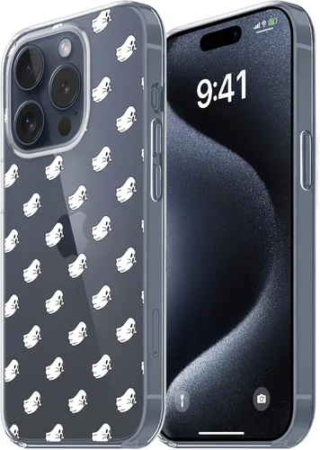 Vista 14 de Funda diseñada para iPhone 15, diseño de ondas en cielo estrellado, funda transparente de teléfono para mujer con ondas japonesas para iPhone 15, a