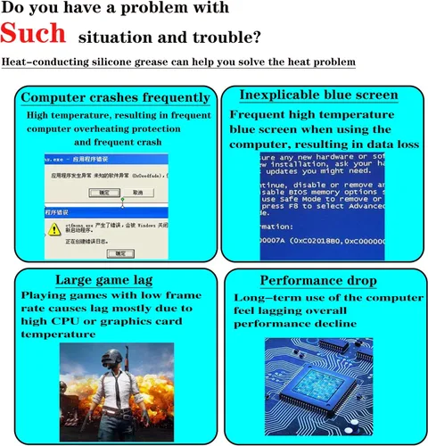 Vista 6 de Pasta térmica de plata de 0.88 oz, grasa compuesta conductora térmica, kit de pasta térmica, pasta térmica de alto rendimiento para todos