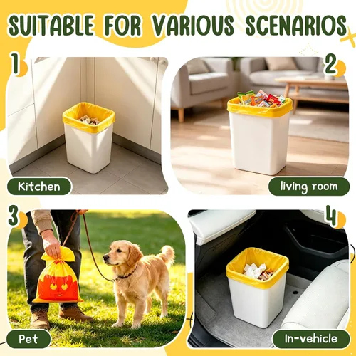 Vista 7 de Rollos de bolsas para excrementos de perro para caminar y limpiar mascotas