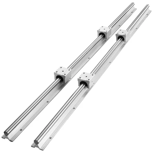 VEVOR Riel lineal deslizante SBR12-1000 mm 2 PCS y 4 PCS SBR12UU Bloques deslizantes Kit de riel de guía lineal y rodamientos para máquinas
