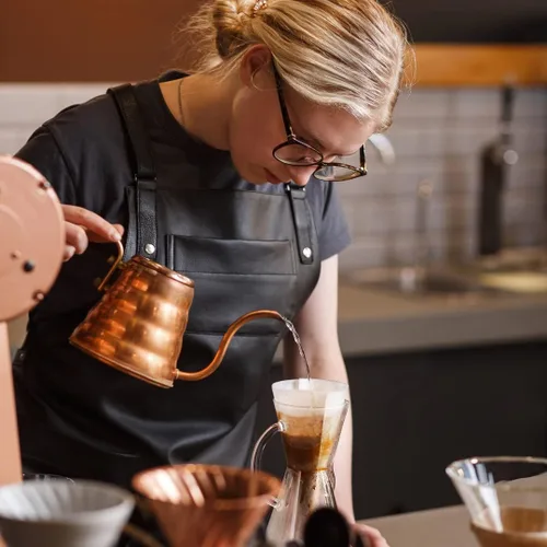 Vista 6 de Mixpresso Hervidor de Café Pour Over con Cuello de Ganso, Diseño de Control de Vertido Barista para Café y Té, Acero Inoxidable de Alta Calidad 1.2