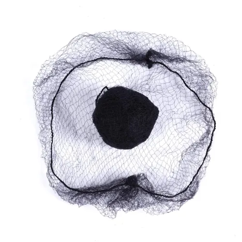 Vista 2 de YANTAISIYU 50 piezas de red para el cabello de 20 pulgadas, invisible, elástica, malla para pelucas y moños, para el servicio de alimentos