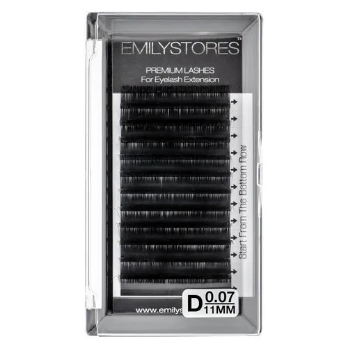 Vista 11 de Extensiones de pestañas de 0.003 in de grosor, rizo D, longitud de 0.39 pulgadas, tamaño único, pestañas de volumen rápido para extensiones