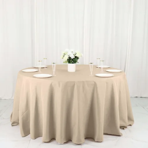 Vista 61 de Efavormart - Mantel redondo de poliéster para banquetes de boda, 90 pulgadas, color marfil