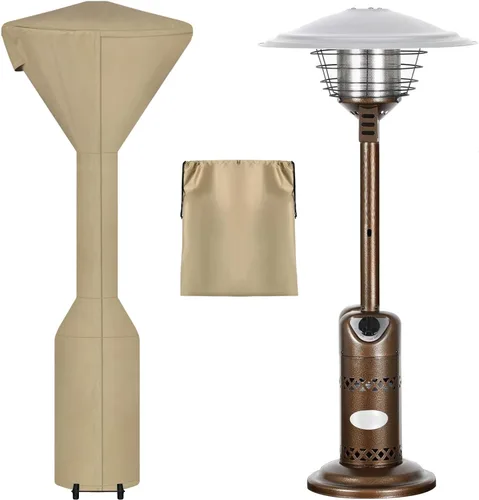 Vista 14 de OutdoorLines Fundas impermeables para calentadores de patio al aire libre con cremallera y bolsa de almacenamiento, a prueba de polvo, resistente a