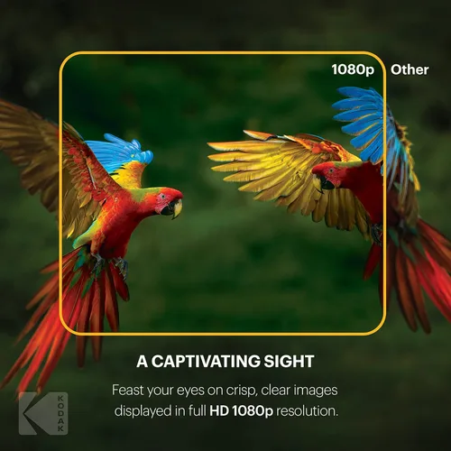 Vista 3 de KODAK FLIK HD9 Proyector inteligente Mini película negra portátil para interiores y exteriores con aplicaciones de transmisión de TV Android