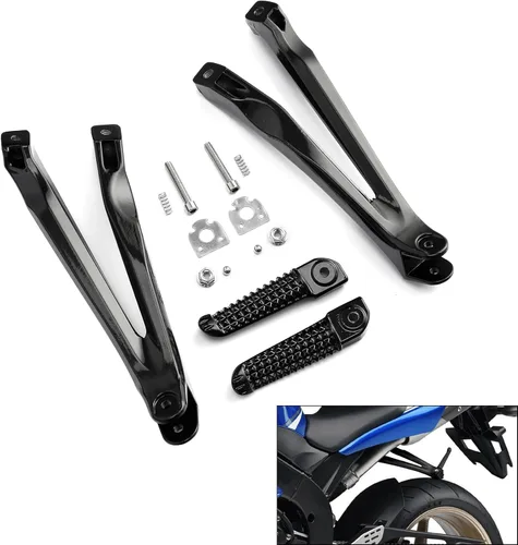 Vista 9 de TCT-MOTORPARTS Juego de estriberas de pasajero trasero para Yamaha YZF R1 04 05 06 07 08