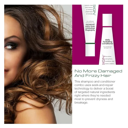 Vista 6 de TRI Design - Juego de champú y acondicionador hidratante sin sulfato para cabello seco y dañado, protege, repara e hidrata el cabello rizado, liso