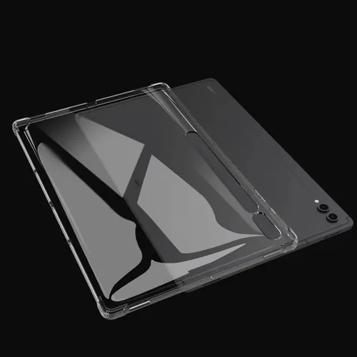 Vista 8 de Zeking Funda para Samsung Galaxy Tab S9 Ultra/S10 Ultra, ultra transparente, suave, flexible, transparente, TPU, contraportada para Galaxy Tab S9
