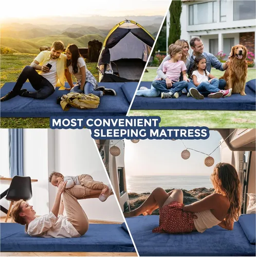 Vista 4 de FBSPORT Colchón de espuma viscoelástica para campamento, colchón enrollable, tapete portátil para dormir, colchón de cuna para viajes, tienda