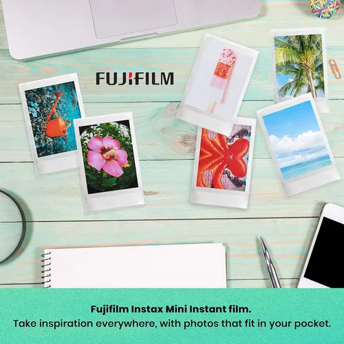 Vista 6 de Fujifilm Cámara instantánea Instax Mini 11 (azul cielo) - Película Fuji Instax Mini 20 hojas - Paquete de accesorios para cámara instantánea