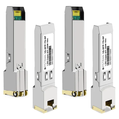 Vista 32 de Módulo transceptor de cobre de 10/100/1000BASE-T SFP SGMII compatible con Arista Networks SFP-GB-GE-TL SFP-1G-TL RJ45 328.1 ft Cat5e/6