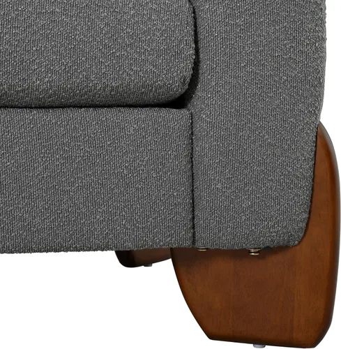 Vista 9 de Moderno juego de sofá de 3 piezas, 1 sofá biplaza y 2 sillones, juego de muebles modulares de sala de estar, tapicería Boucle, marco de sofá