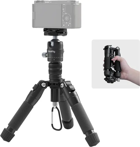 SmallRig VT-20 Mini Trípode de Aluminio, Trípode de Escritorio de 20" con Cabeza de Bola de 360°, Trípodes de Escritorio Compactos para Cámara DSLR,