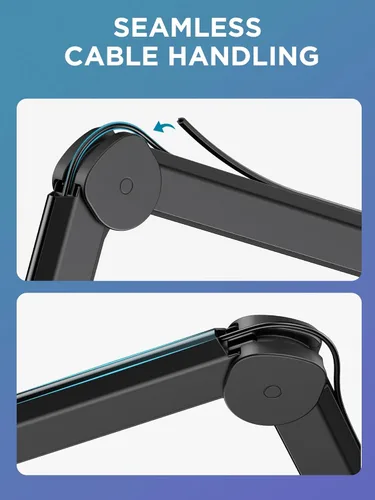 Vista 2 de InnoGear Brazo de Micrófono con Boom, Soporte de Micrófono con Canales de Gestión de Cables y Elevador de Altura para Blue Yeti FIFINE AM8 K669B