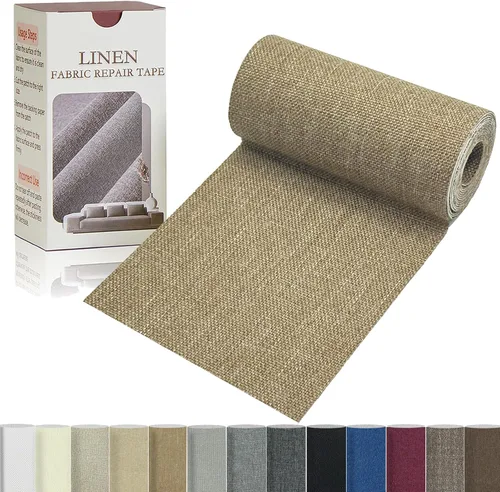 Vista 15 de Gheeidau Cinta de reparación de lino de 4 x 70 pulgadas, parche de tela de reparación de sofá autoadhesivo para muebles, sofás, cojines, sillas