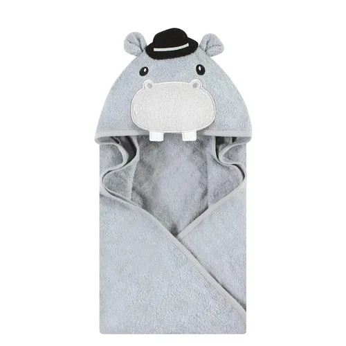 Vista 29 de Hudson Baby Toalla con capucha unisex de algodón con cara de animal para bebé, cocodrilo, talla única