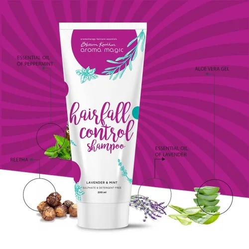 Vista 3 de Aroma Magic Hairfall Control Shampoo Sin sulfatos ni parabenos Fórmula de lavanda y menta para el crecimiento del cabello, la caspa y el cuidado