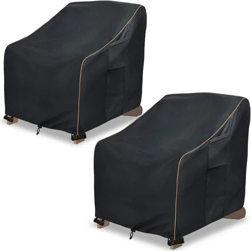 Vista 22 de Paquete de 2 fundas para sillas Adirondack de patio, impermeables, resistentes, para exteriores, fundas para sillas de patio Adirondack para sillas