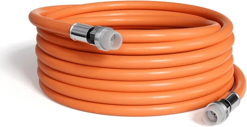 Vista 13 de THE CIMPLE CO Cable coaxial, 1 pie, funda de goma resistente a la intemperie, cable de TV interior/exterior, Internet de alta velocidad, doble Negro