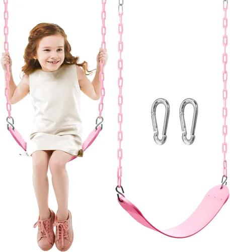Vista 10 de TURFEE Columpio para juego de columpios de exterior – Juego de reemplazo de 1 asiento con cadenas resistentes – Accesorios de patio de recreo