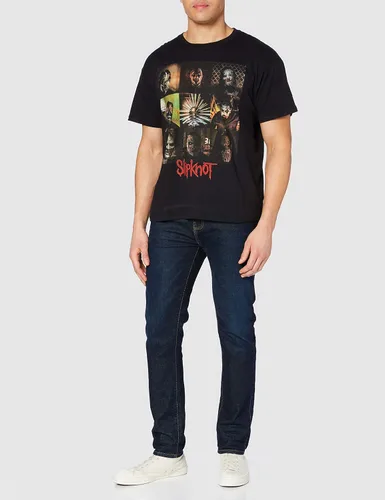Vista 2 de Slipknot bloques de manga corta playera de los hombres, grande), color negro