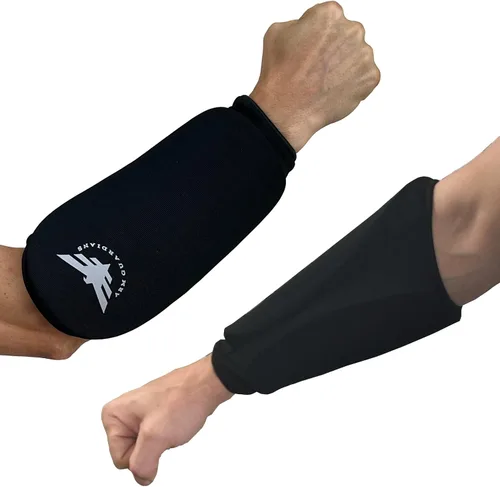 Protectores acolchados para antebrazo con almohadillas para brazos en la parte superior e inferior | Mangas acolchadas superior e inferior, par