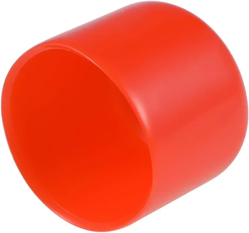 Vista 9 de uxcell 20 tapas de goma de 0.394 in de vinilo de identificación redonda tapa tapa de rosca de tornillo protectores rojo