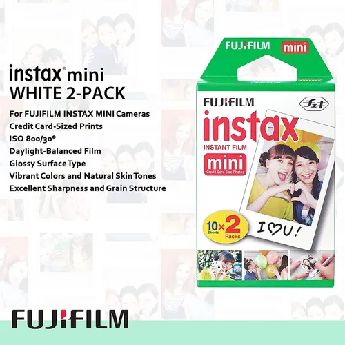 Vista 5 de Fujifilm Cámara instantánea Instax Mini 11 (azul cielo) - Película Fuji Instax Mini 20 hojas - Paquete de accesorios para cámara instantánea